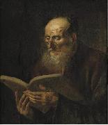 unknow artist Bearded man reading painting